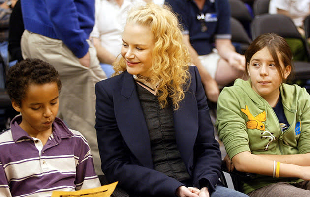 Nicole Kidman pictured here with her son Connor and daughter Bella in 2004. Photo: Getty Images.