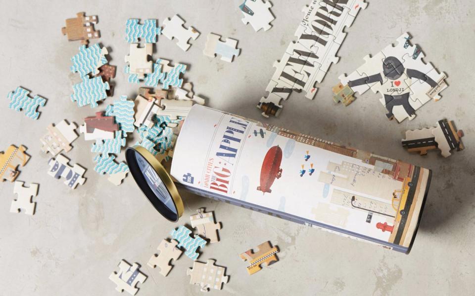 <p>Made of recycled cardboard, this fun puzzle will allow both native New Yorkers and those who have never seen the Big Apple to get familiar with one of the world’s most famous, bustling cities.</p> <p><strong>To buy:</strong> <a rel="nofollow noopener" href="http://click.linksynergy.com/fs-bin/click?id=93xLBvPhAeE&subid=0&offerid=460756.1&type=10&tmpid=16680&RD_PARM1=https%3A%2F%2Fwww.anthropologie.com%2Fshop%2Fnew-york-puzzle%3Fcategory%3Dkids%2526color%3D020&u1=TLGGtrvG1ES1Nov" target="_blank" data-ylk="slk:anthropoogie.com;elm:context_link;itc:0;sec:content-canvas" class="link ">anthropoogie.com</a>, $26.00</p>