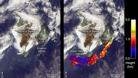 On May 3, NASA's Terra satellite captured this image of Kilauea's plume from space.