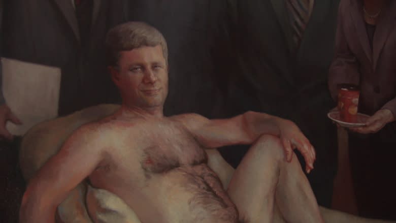Nude painting of Stephen Harper for sale on Kijiji