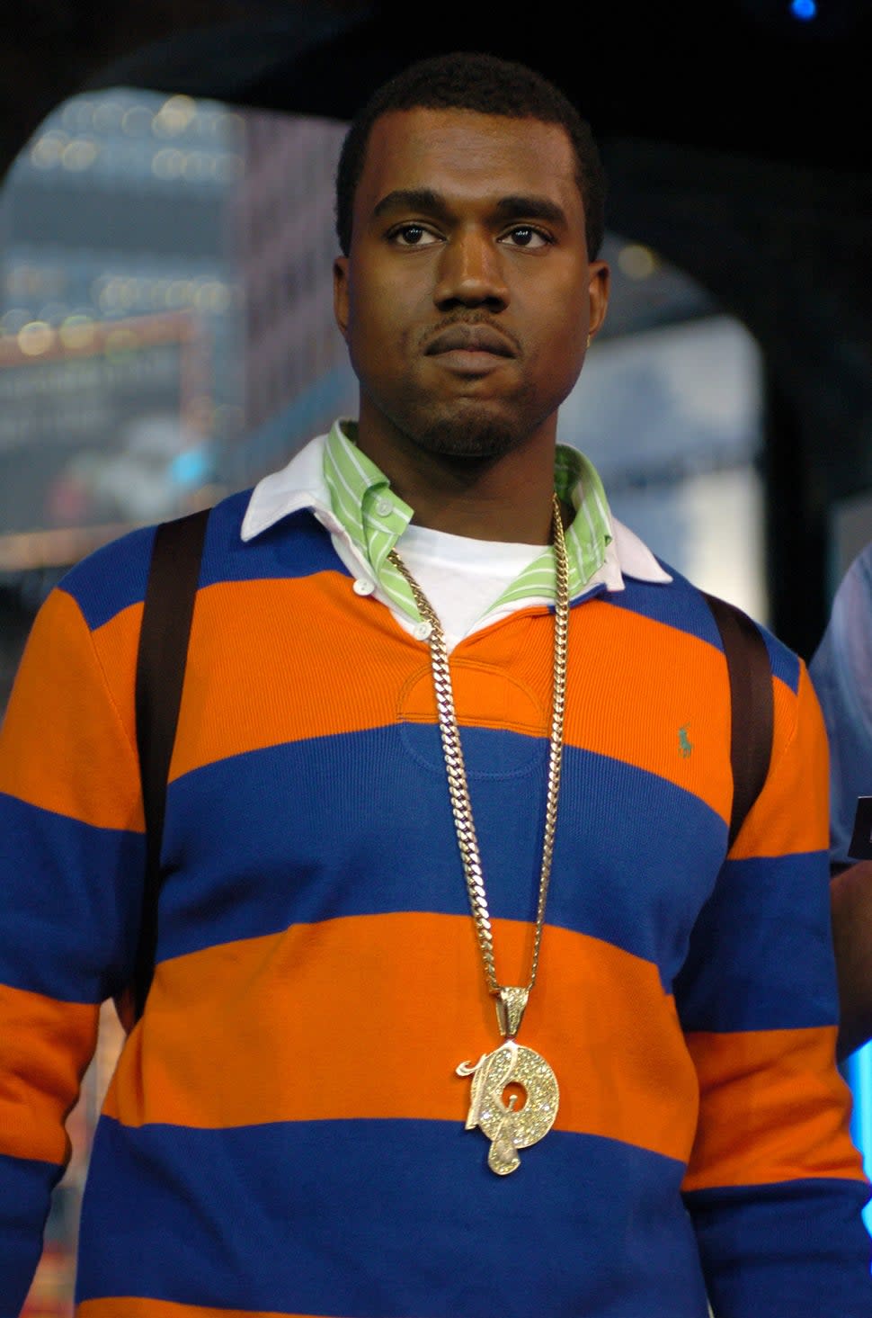Kanye West during Kanye West and Raven Visit MTV's 