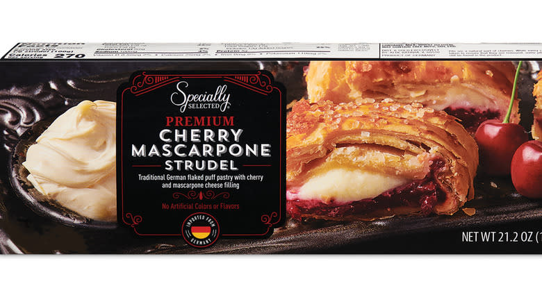 Specially Selected cherry mascarpone strudel package