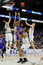 <p>Myles Powell #13 of the Seton Hall Pirates attempts a shot in the first half against the Wofford Terriers during the first round of the 2019 NCAA Men’s Basketball Tournament at Jacksonville Veterans Memorial Arena on March 21, 2019 in Jacksonville, Florida. </p>