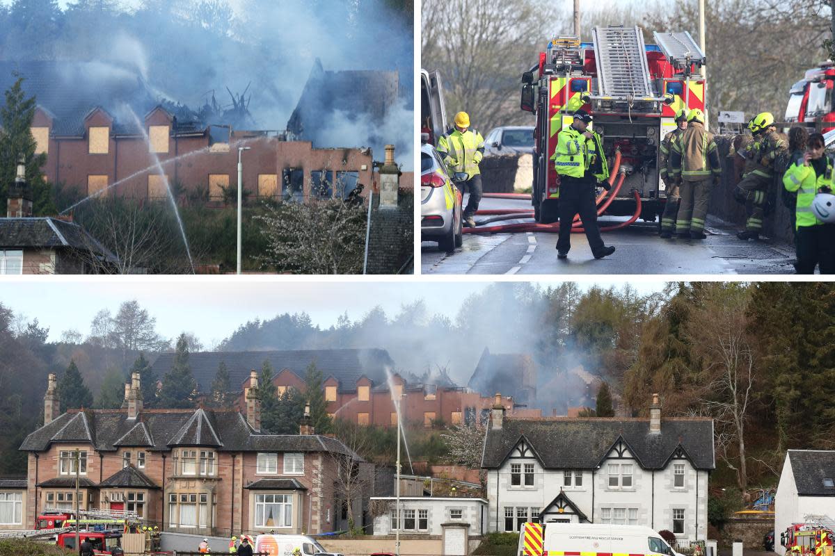 Fire fighters battle a blaze in Inverness at the Clachnaharry care Home(The home as been derelict for a number of years).....pic Peter Jolly. <i>(Image: Peter Jolly)</i>