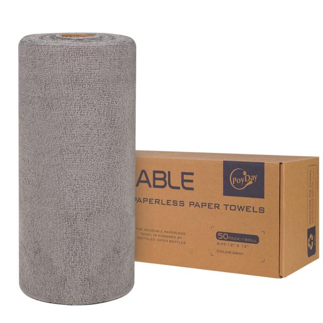 Earthly Co. Reusable Paper Towels - Cloth Paper Towels Reusable Washable -  Roll of Reusable Napkins Paperless Paper Towels - Absorbent + Long Lasting