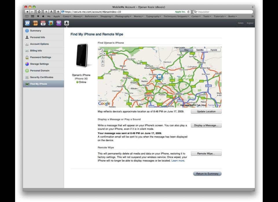 Many remote security apps are now available for modern smartphones, and they offer everything from near real-time location tracking (often showing your phone's location on a map via a Web interface) and the ability to remote wipe your phone in case of theft to remote photo and data backup. There are many free options, and they take just a few minutes to install and set up.    Your corporate BlackBerry can probably be wiped and tracked by your company's IT admins, and consumers can grab the free BlackBerry Protect from <a href="http://us.blackberry.com/apps-software/protect/"target="_blank">BlackBerry App World</a> for remote tracking and wiping. iPhone users should download the free '<a href="http://itunes.apple.com/us/app/find-my-iphone/id376101648?mt=8"target="_blank">Find My iPhone</a>' app Android users can grab the free <a href="http://preyproject.com/"target="_blank">Prey</a> app. Similarly, other third party solutions like <a href="http://www.mobiledefense.com/"target="_blank">Mobile Defense</a>, <a href="https://www.mylookout.com/"target="_blank">Lookout</a> can help secure your device.