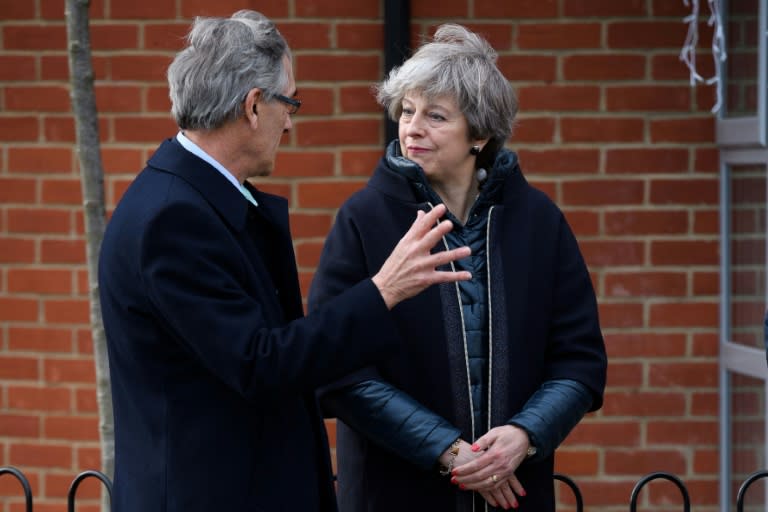 Leading Brexiteer lawmaker John Redwood, pictured with Prime Minister Theresa May earlier this year, has been made a knight