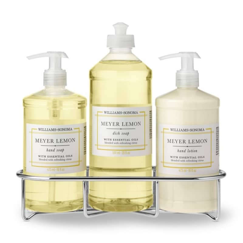 Williams Sonoma Meyer Lemon Hand Soap & Lotion 4-Piece Kitchen Set