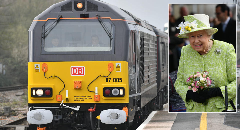 The Queen travelled to Somerset on the Royal Train [Photos: PA]