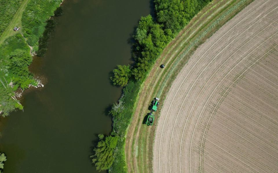 A river runs through it: farming on the banks of the Wye in Herefordshire last summer