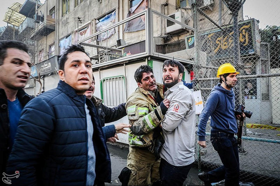 Deadly fire destroys high-rise building in Tehran, Iran