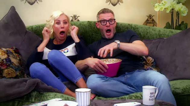 Denise and Eddie appeared together on Celebrity Gogglebox (Photo: Channel 4)