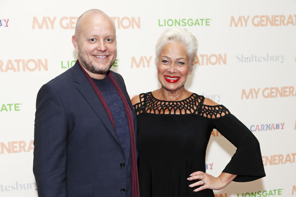 LONDON, ENGLAND - MARCH 14:  Lincoln Townley (L) and Denise Welch attend a special screening of 