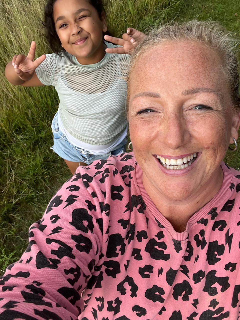 Single mum Julie Creffield and her daughter Rose, who negotiated for a pet dog if they moved to the countryside (Handout)