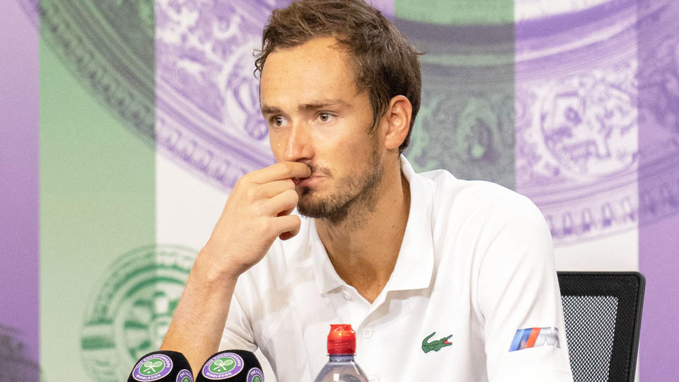 Daniil Medvedev is among a number of Russian and Belarusian players that are banned from competing at Wimbledon in 2022. Pic: Getty