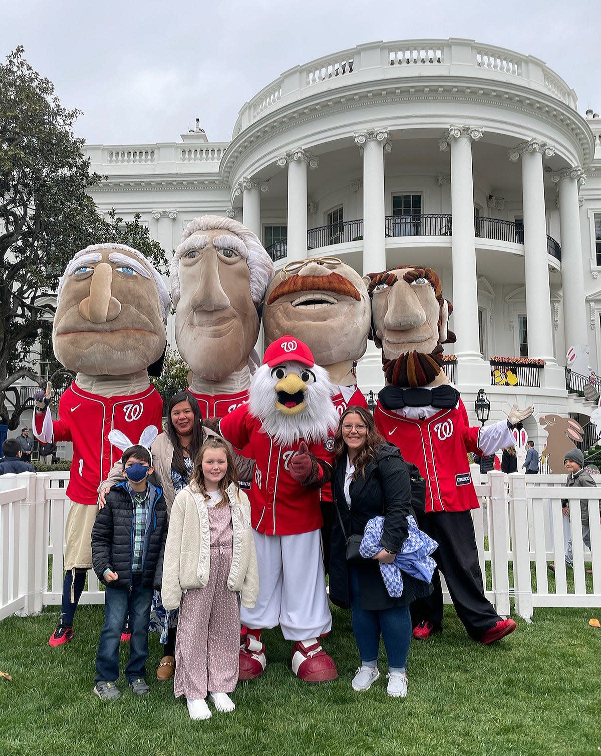 The annual White House Easter Egg Roll returned this year, drawing thousands to the nation's capitol for the annual event. Fremont residents Monica Ramirez,  at left, her son, Emerson Derome, Georgia Glovinsky, and her mother, Jessica Glovinsky, at right, traveled to Washington D.C. and took part in the event Monday morning.