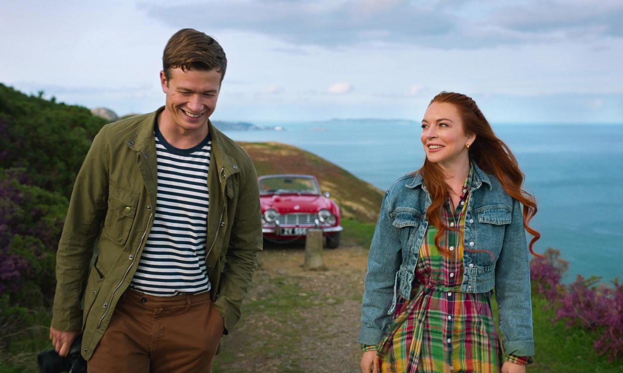 <span>Ed Speleers and Lindsay Lohan in Irish Wish.</span><span>Photograph: Netflix</span>