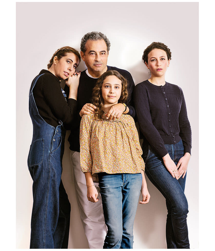 Jean Touitou with wife Judith and daughters Lily and Haydée. 