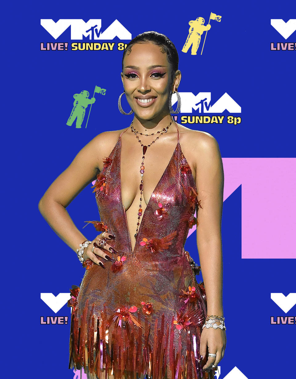 UNSPECIFIED - AUGUST 30: (EDITORS NOTE: Image has been digitally enhanced.) Doja Cat attends the 2020 MTV Video Music Awards, broadcast on Sunday, August 30, 2020 in New York City. (Photo by Frazer Harrison/Getty Images for RCA) (Photo: Frazer Harrison via Getty Images)
