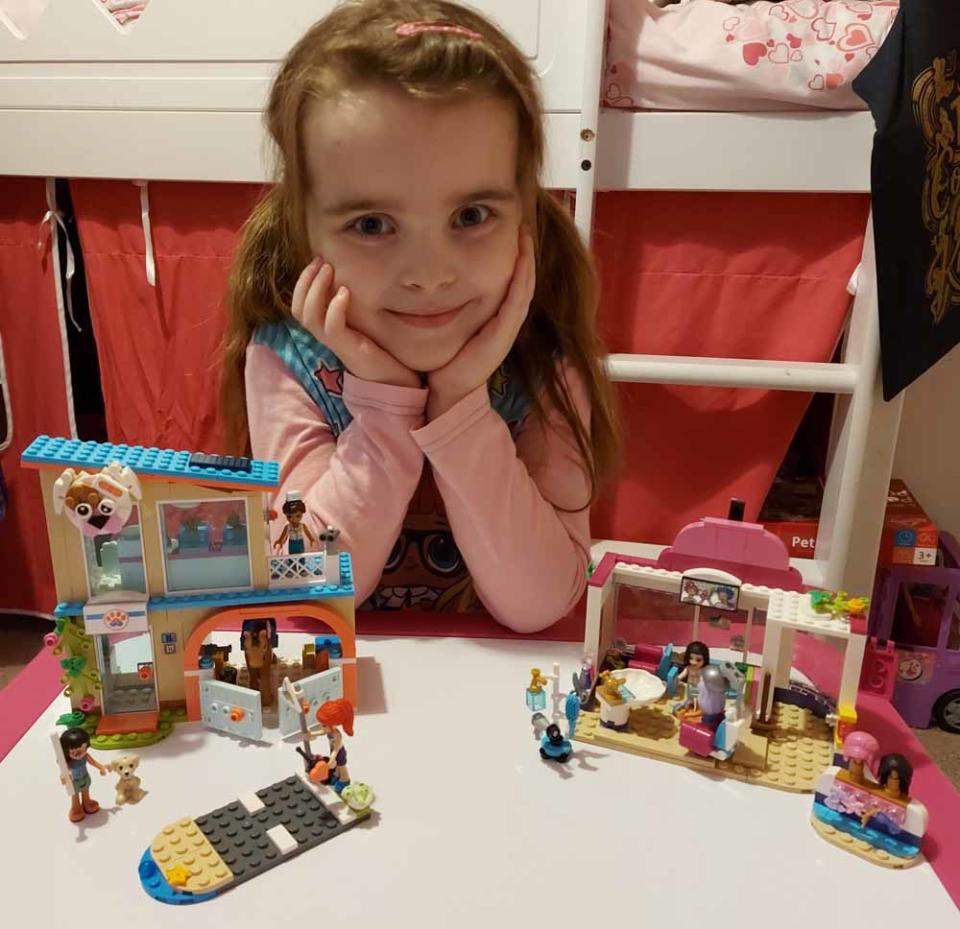 Chloe bought Evie-Mai some Lego to keep her entertained in hospital, but says that once she clapped eyes on it, she could not get the youngster to rest. (Collect/PA Real Life)