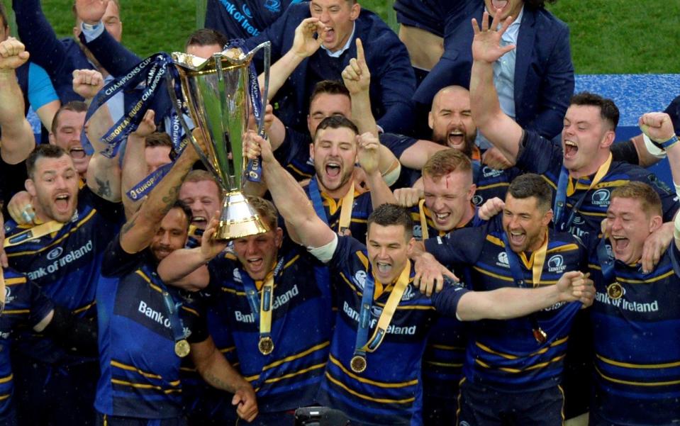 Leinster celebrate winning the Champions Cup in 2018