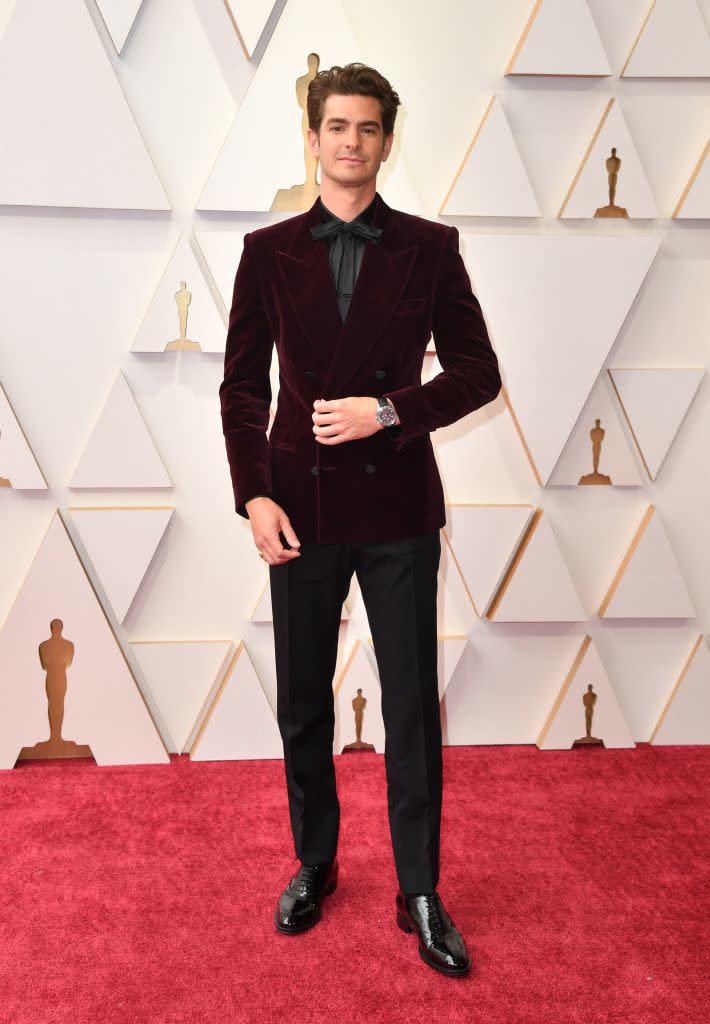 Andrew Garfield attends the 94th Academy Awards on March 27 at the Dolby Theatre in Los Angeles. (Photo: ANGELA WEISS/AFP via Getty Images)