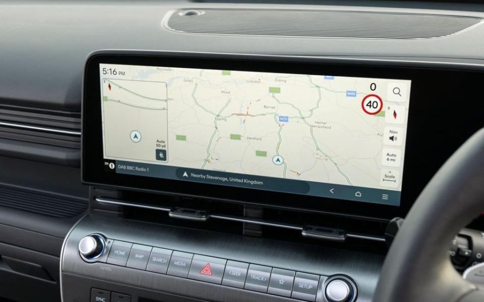 The Kona's touchscreen feels 'sensibly sized'