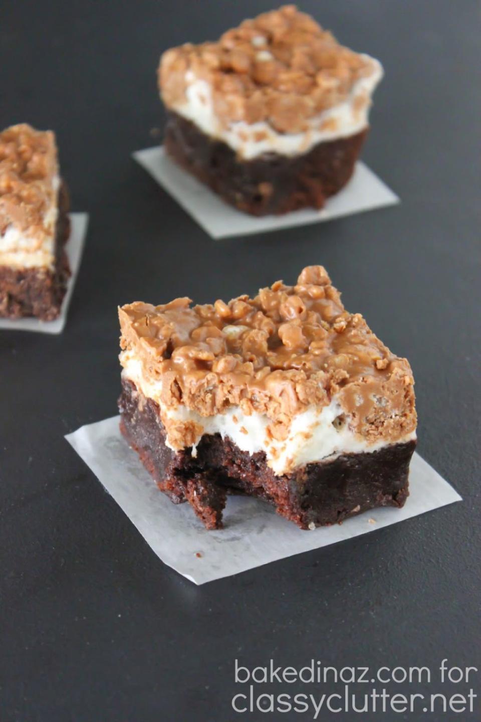 Marshmallow Crunch Brownies