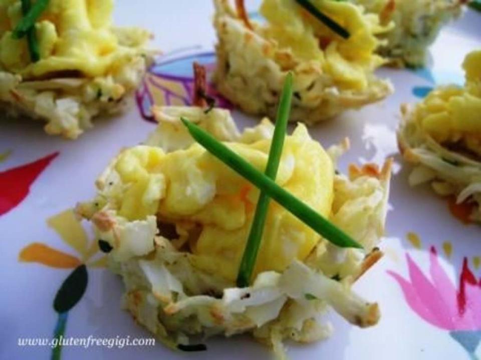 <p>Gigi Stewart</p><p>With only a few basic ingredients like frozen hash brown style potatoes, eggs and basic seasonings and herbs, you can make these adorable Hash Brown Nests with Scrambled Eggs for the perfect centerpiece for an Easter brunch that will delight everyone!</p><p><strong>Get the recipe: <a href="/841297/gigistewart/these-cute-hash-brown-nests-are-easier-than-you-think/" data-ylk="slk:Hash Brown Nests with Scrambled Eggs;elm:context_link;itc:0;sec:content-canvas" class="link ">Hash Brown Nests with Scrambled Eggs</a></strong></p>