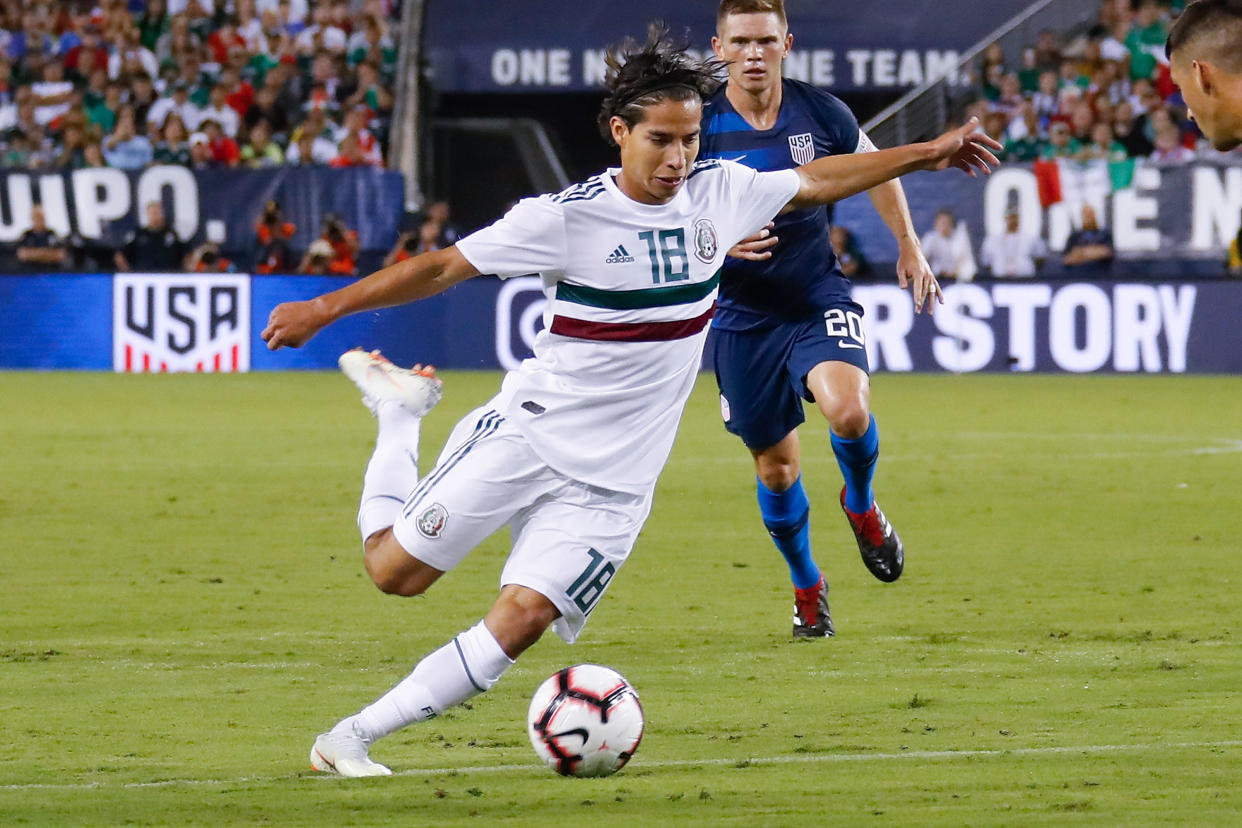 Diego Lainez en su última participación con la selección Mexicana en septiembre de 2018. / Foto: Getty Images