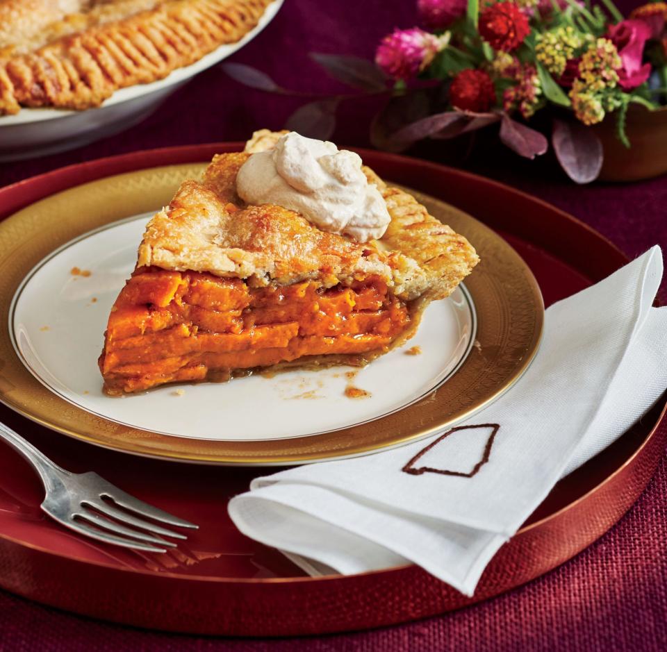 Sliced Sweet Potato Pie