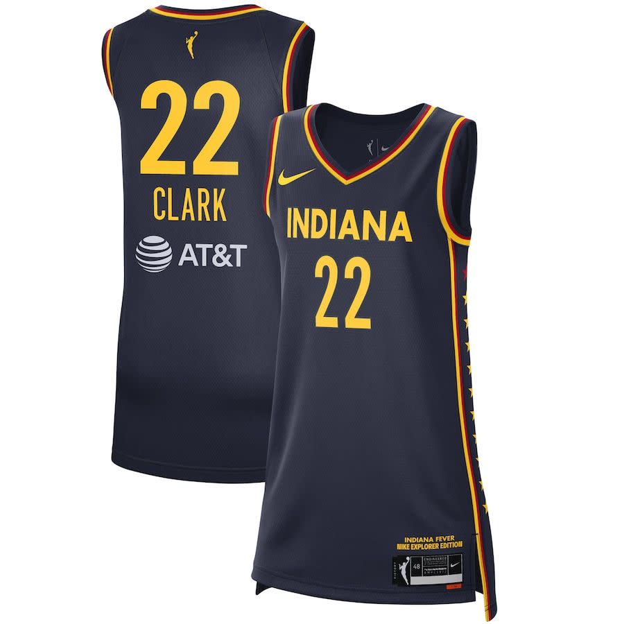 <p><a href="https://go.redirectingat.com?id=74968X1596630&url=https%3A%2F%2Fwww.fanatics.com%2Fwnba%2Findiana-fever%2Fcaitlin-clark-indiana-fever-nike-unisex-2024-wnba-draft-explorer-edition-victory-player-jersey-navy%2Fo-3693%2Bt-47323474%2Bp-3544232636515%2Bz-9-794904986&sref=https%3A%2F%2Fwww.womenshealthmag.com%2Flife%2Fa60512647%2Fcaitlin-clark-indiana-fever-jersey%2F" rel="nofollow noopener" target="_blank" data-ylk="slk:Shop Now;elm:context_link;itc:0;sec:content-canvas" class="link rapid-noclick-resp">Shop Now</a></p><p>Caitlin Clark Indiana Fever Jersey</p><p>fanatics.com</p><p>$99.99</p>