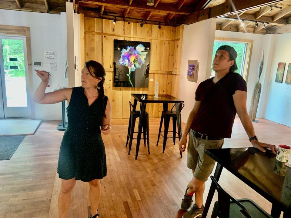 "I think the 'fig and goat cheese' one is one where people say, 'That sounds gross. Let me try it,'" said Meadowsweet Creamery owner Andrea Clem, pictured here alongside husband and shop co-owner, Michael Clem, of the Mars Hill ice cream shop's eclectic flavors.