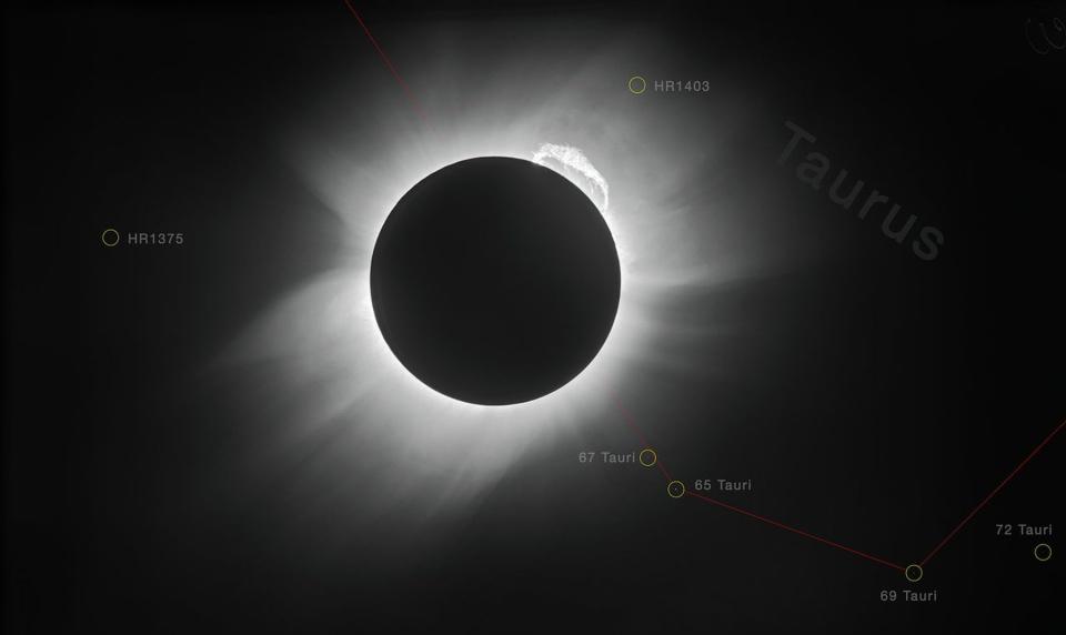 Highest resolution image of the 1919 solar eclipse (enhanced by the European Southern Observatory (ESO))