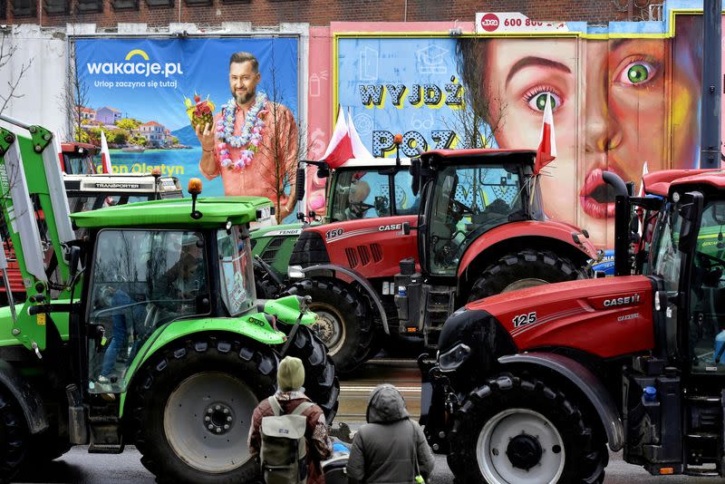 Polish farmers protest in Olsztyn