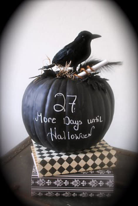 Chalkboard-paint pumpkin