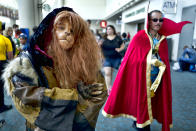 <p>Andrea Seale, from Burbank, Calif., dressed as Vincent from <em>Beauty and the Beast</em> at Comic-Con International on July 19, 2018, in San Diego. (Photo: Richard Vogel/AP) </p>