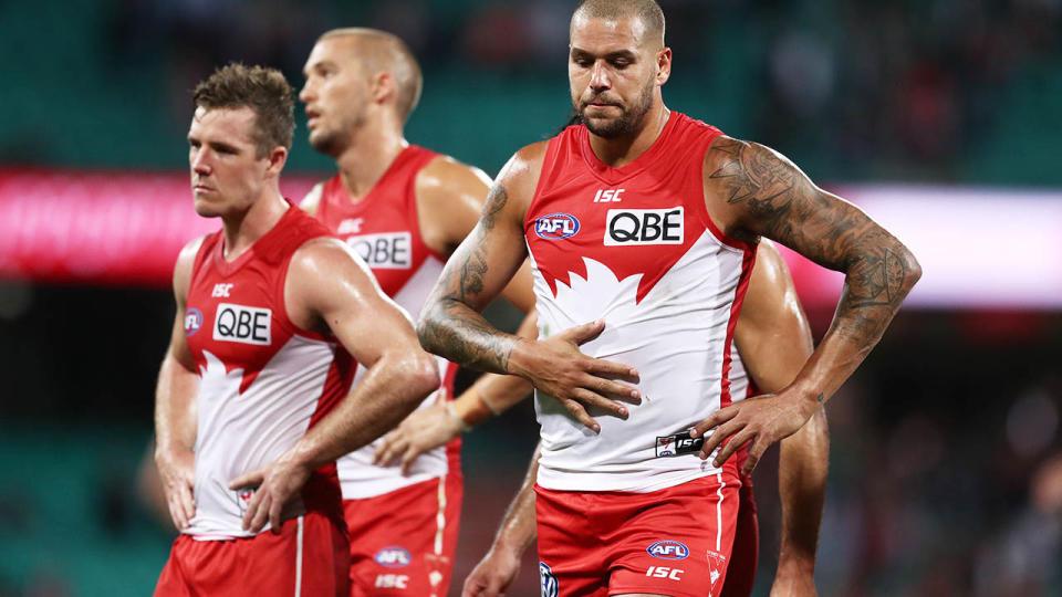 Lance Franklin and the Swans are 1-4 to start the season. (Photo by Matt King/Getty Images)