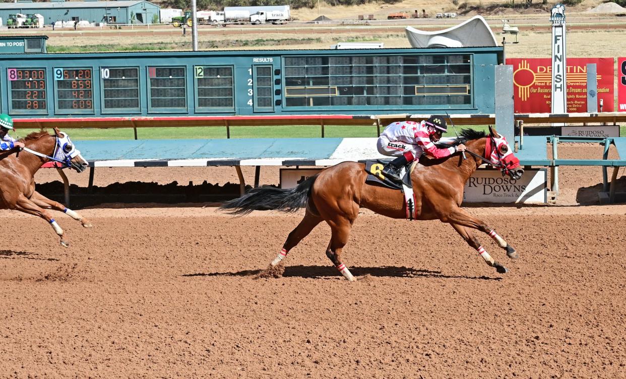 KJ Desparado qulified for the Ruidoso Derby on Sunday at Ruidoso Downs Race Track and Casino.