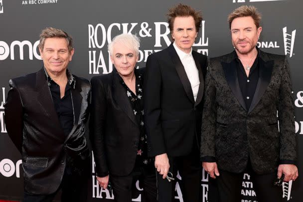 PHOTO: Roger Taylor, Nick Rhodes, John Taylor, and Simon Le Bon of Duran Duran attend the 37th Annual Rock & Roll Hall of Fame Induction Ceremony at Microsoft Theater on Nov. 5, 2022 in Los Angeles, Calif. (Emma Mcintyre/Getty Images)