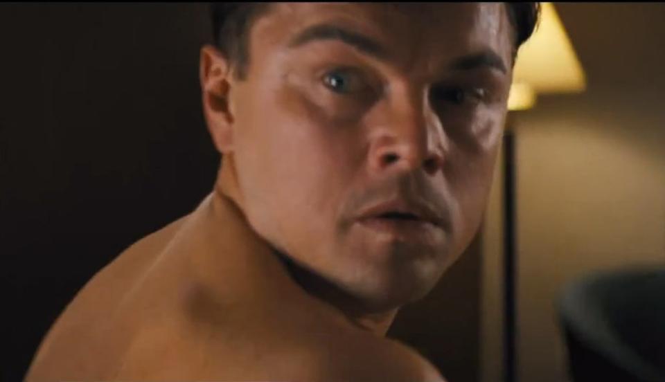 Leonardo DiCaprio in Scorsese’s ‘The Wolf of Wall Street’, which is leaving Netflix (Universal Pictures)