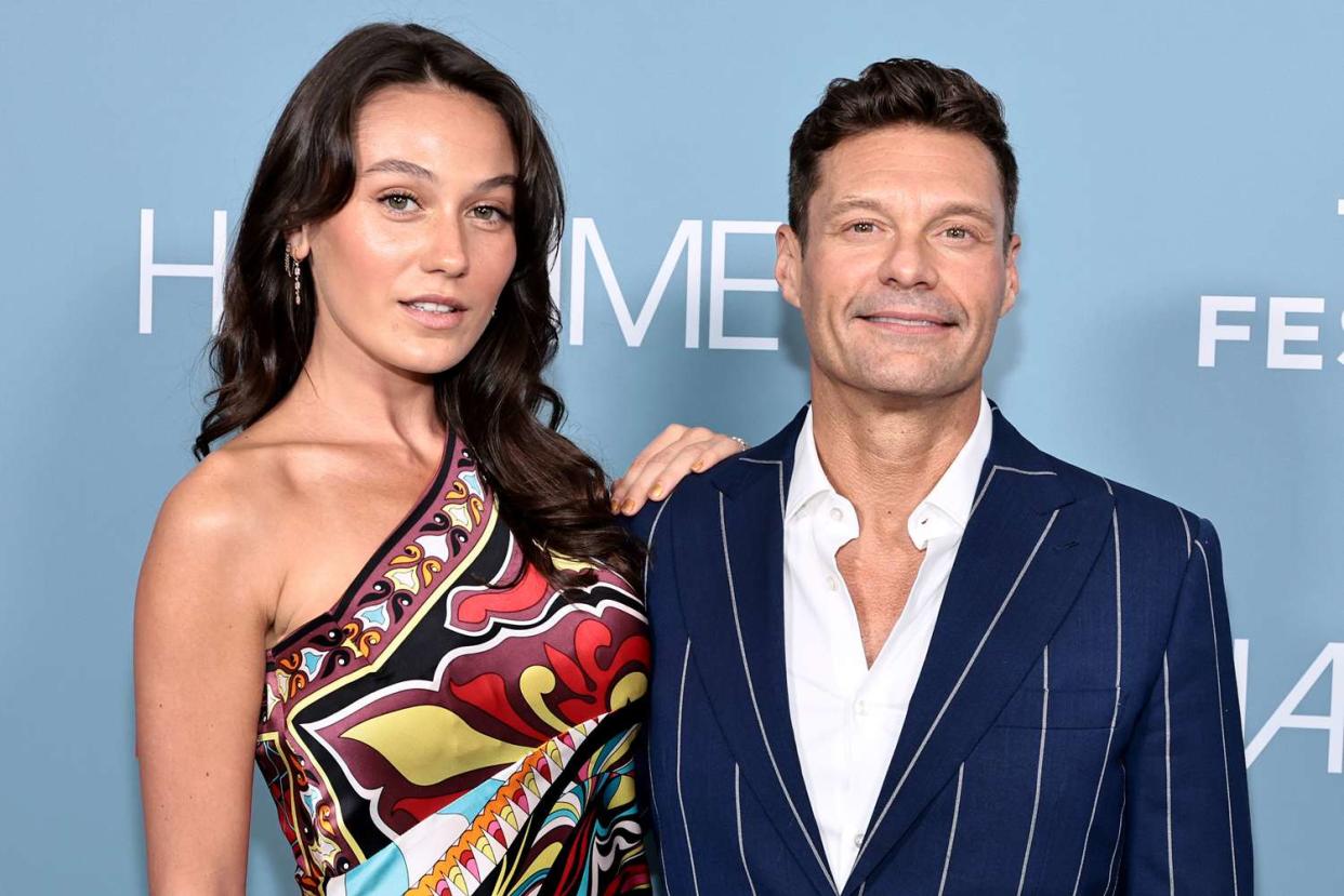 <p>Jamie McCarthy/Getty</p> Aubrey Paige and Ryan Seacrest on June 8, 2022