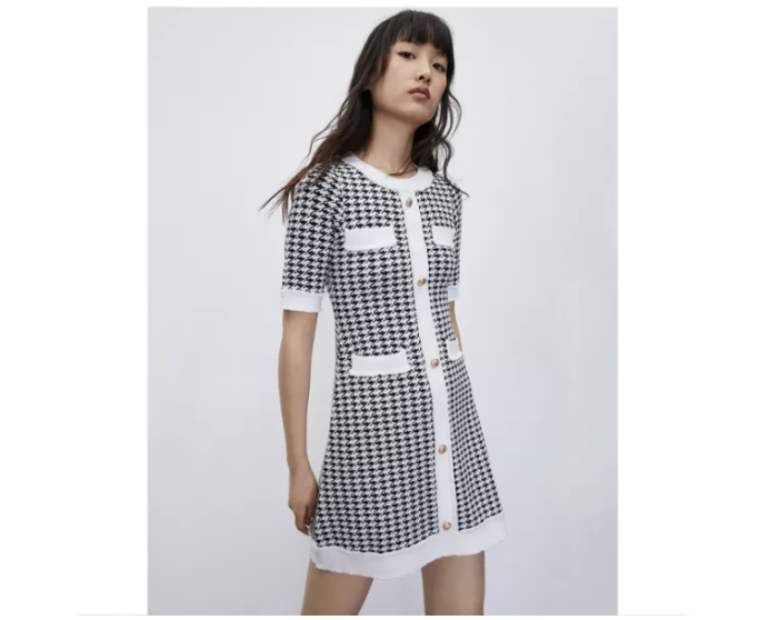 Urban Revivo French check dress. (PHOTO: Lazada Singapore)