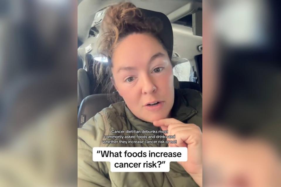 Nichole Andrews shared common misconceptions about foods and their cancer risks. TikTok / @oncology.nutrition.rd