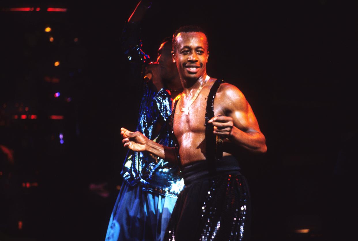 MC Hammer performs at the Met Center in Bloomington, Minnesota on September 23, 1990.