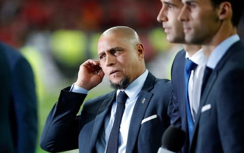 Real Madrid, Brazil and Inter gamechanging left-back Roberto Carlos is at the game - Credit: AP Photo/Pavel Golovkin