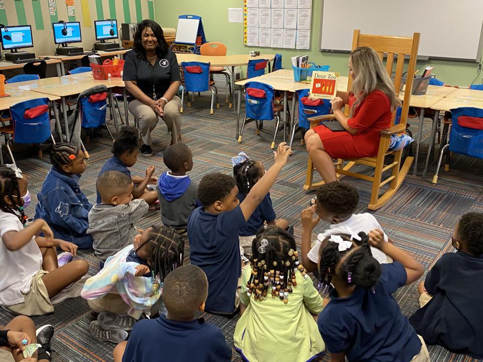 Action News Jax's Chandler Morgan reads to first-graders at YMCA Tiger Academy