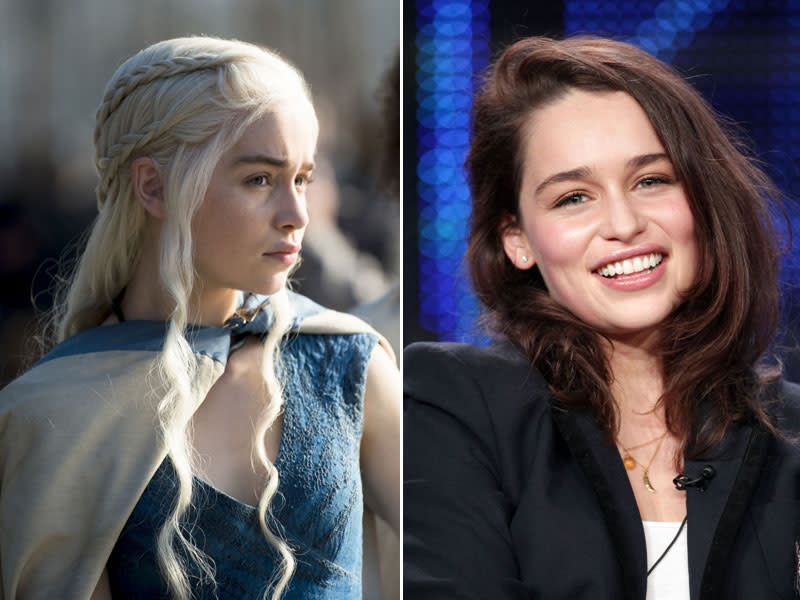 EMILIA CLARKE Auch Emilia Clarke, besser bekannt als Daenerys Targaryen, startete bei „Game of Thrones“ als ziemlicher Schauspielneuling. Zwar war sie 2009 unter anderem in der Serie „Doctors“ zu sehen – der Durchbruch kam aber erst 2011 als weißhaarige Drachenmutter. (Wenn; Getty Images)