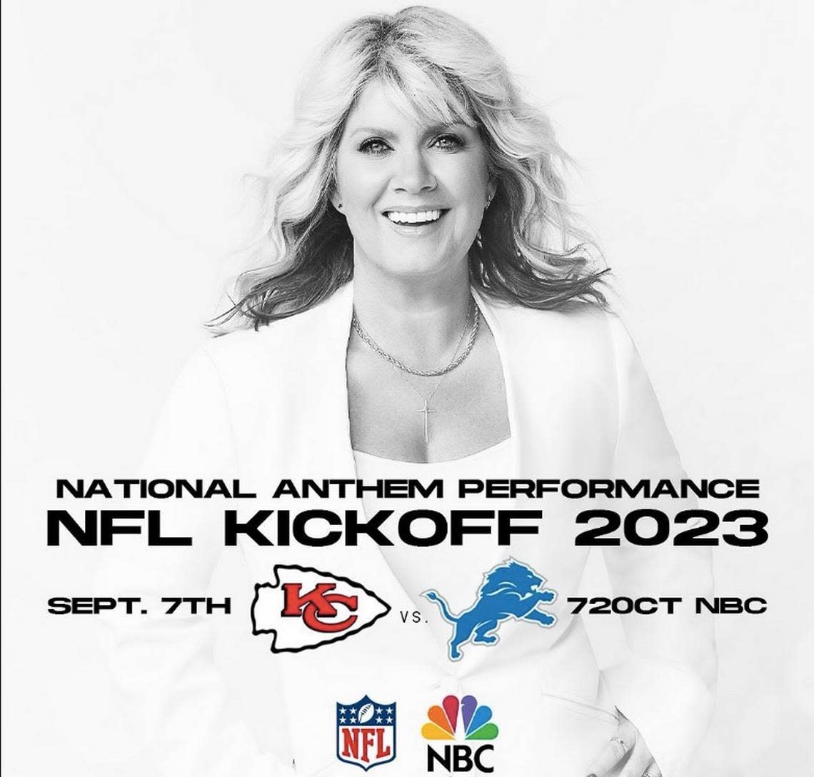 Christian singer Natalie Grant, a nine-time Grammy nominee, has been chosen to sing the national anthem before the Kansas City Chiefs season opener Thursday night. She has sung in Arrowhead once before.