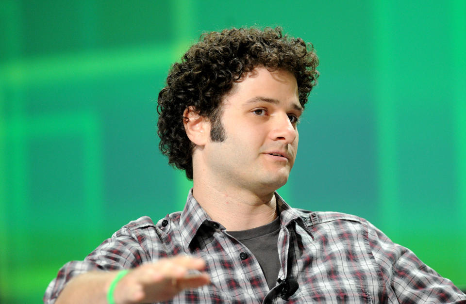 Dustin Moskovitz, co-founder of Facebook Inc., speaks at the TechCrunch Disrupt conference in San Francisco, California, U.S., on Monday, Sept. 12, 2011. More than 2,000 attendees are expected at the conference and 30 startup companies are planning to launch as part of the "Startup Battlefield" program. Photographer: Noah Berger/Bloomberg via Getty Images